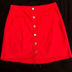 Red skirt
